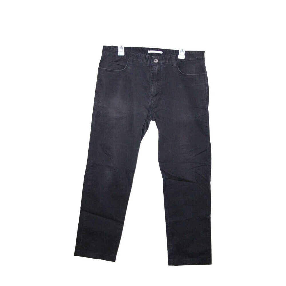 Calvin Klein Slim Fit Black Pants Men 32x30 Casual Cotton Elastane 4 Pocket Flat